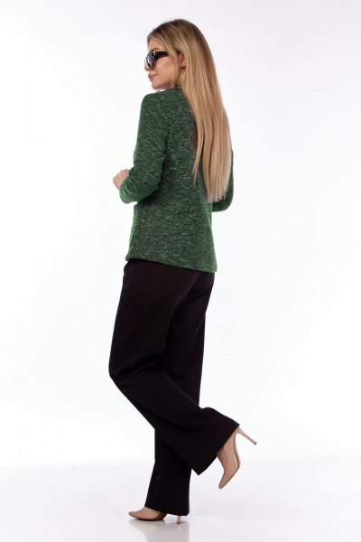 Зеленый трикотажный пиджак с накладными карманами Talia fashion 430 зеленый - фото 9