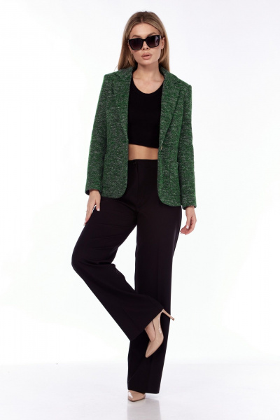 Зеленый трикотажный пиджак с накладными карманами Talia fashion 430 зеленый - фото 6
