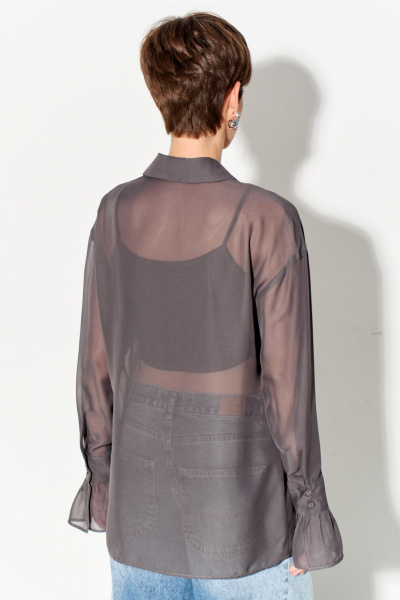 Рубашка из шифона с воротником и сборкой на рукавах FOXY FOX 1662 - фото 9