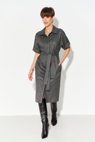 Платье-рубашка полуприлегающего силуэта из натуральной ткани FOXY FOX 1666 - фото 1