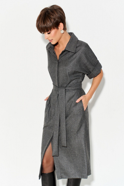 Платье-рубашка полуприлегающего силуэта из натуральной ткани FOXY FOX 1666 - фото 3