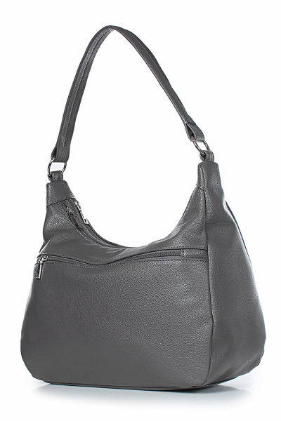 Серая экокожа сумка на длинной ручке для повседневных образов Galanteya 21524.24с813к45 серый - фото 1