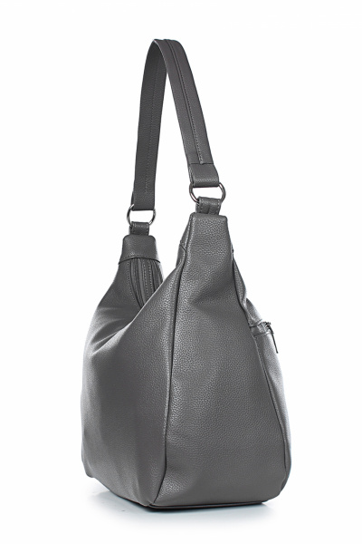 Серая экокожа сумка на длинной ручке для повседневных образов Galanteya 21524.24с813к45 серый - фото 4