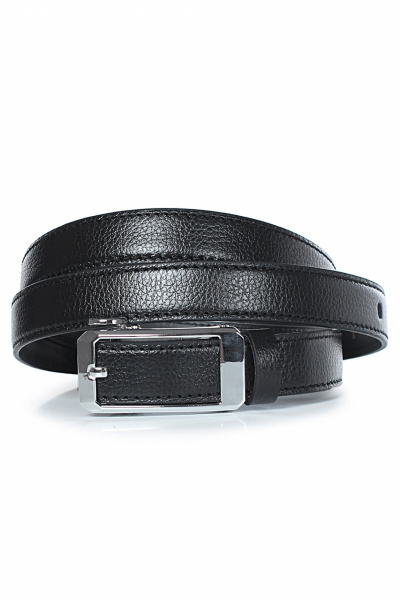 Ремень из натуральной кожи на каждый день Galanteya 22224.24с848к45 2р черный - фото 1