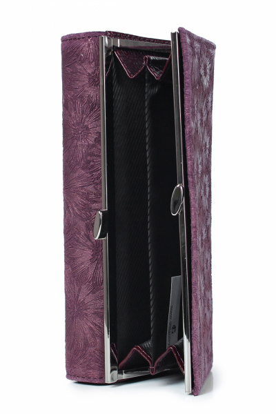 Красное кожаное портмоне с рамочным замком Galanteya 2815.24с375к45 бордо - фото 4