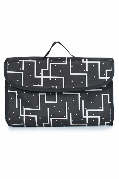 Несессер текстильный черный с объемным дизайном Galanteya 9407.24с716к45 черно-белый - фото 2