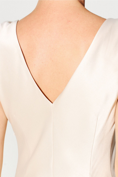 Платье из шелк-сатина с регулируемыми узлами FOXY FOX 1691 бежевый - фото 7