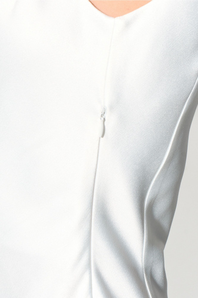 Платье из шелк-сатина с регулируемыми узлами FOXY FOX 1691 белый - фото 9