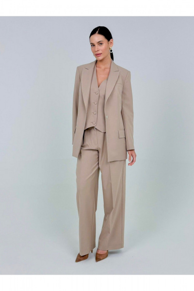 Пиджак бежевый офисный классический из вискозы DEVITA 4011 бежевый - фото 5