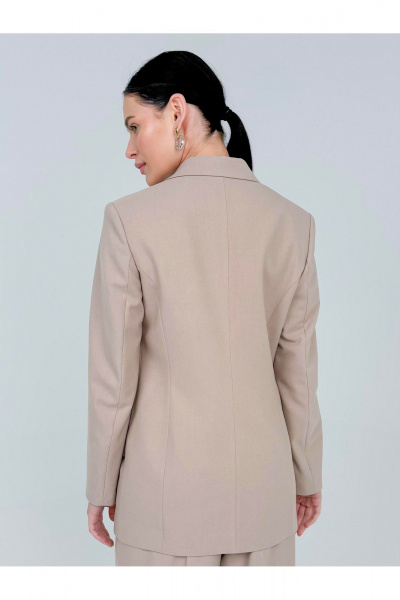 Пиджак бежевый офисный классический из вискозы DEVITA 4011 бежевый - фото 3