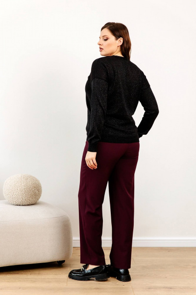 Джемпер из хлопка с блестящей металлизацией Romgil РВ0140-ХМ5 черный - фото 7