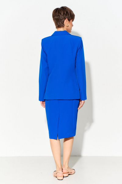 Костюм 2-ка жакет и платье из костюмной ткани FOXY FOX 1692 васильковый - фото 19
