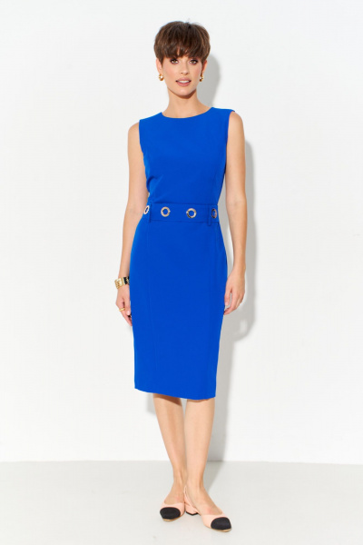 Костюм 2-ка жакет и платье из костюмной ткани FOXY FOX 1692 васильковый - фото 7