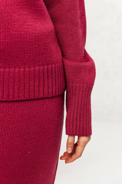 Демисезонный костюм 2-ка из эластичного трикотажа Romgil 893ШТЗ брусничный - фото 6