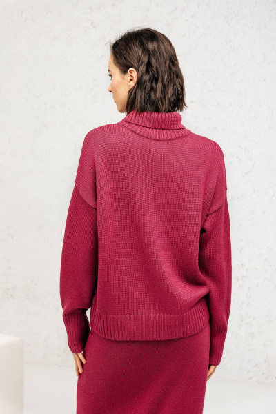 Демисезонный костюм 2-ка из эластичного трикотажа Romgil 893ШТЗ брусничный - фото 2