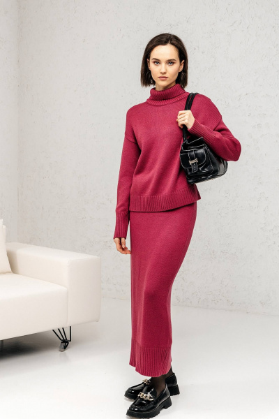 Демисезонный костюм 2-ка из эластичного трикотажа Romgil 893ШТЗ брусничный - фото 1