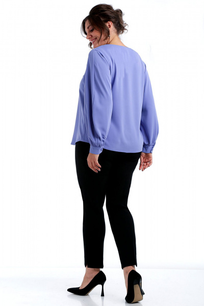 Летняя элегантная блузка с регланом и декоративными пуговками Таир-Гранд 62438 лаванда - фото 4