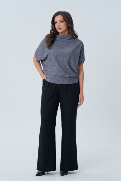 Блуза свободного силуэта с спущенным плечом и воротником AXXA 141 А - фото 6