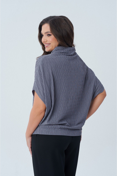 Блуза свободного силуэта с спущенным плечом и воротником AXXA 141 А - фото 5