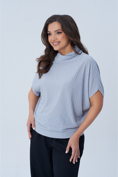 Блуза oversize с вырезом лодочка и рукавом ¾ AXXA 141 В - фото 4