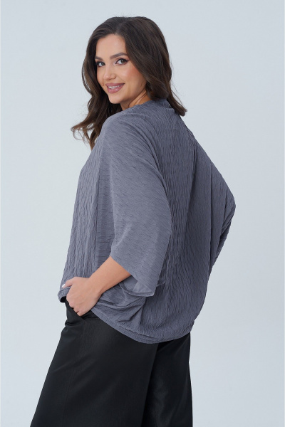 Блуза в стиле oversize с вырезом лодочка и рукавом ¾ AXXA 142 - фото 6