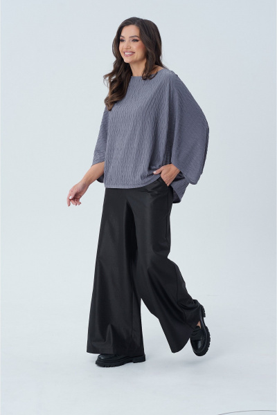 Блуза в стиле oversize с вырезом лодочка и рукавом ¾ AXXA 142 - фото 5