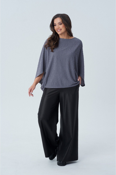 Блуза в стиле oversize с вырезом лодочка и рукавом ¾ AXXA 142 - фото 2