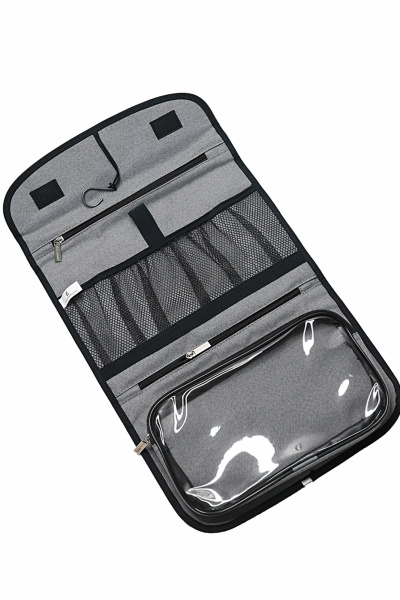 Несессер из текстиля на каждый день серого цвета Galanteya 9407.24с714к45 серый_св. - фото 5