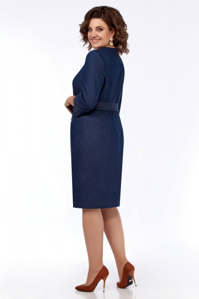 Джинсовое платье casual с карманами и разрезом БагираАнТа 974 - фото 3