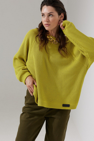 Зауженные брюки хаки из хлопкового полотна MG Wear 4124 хаки - фото 3