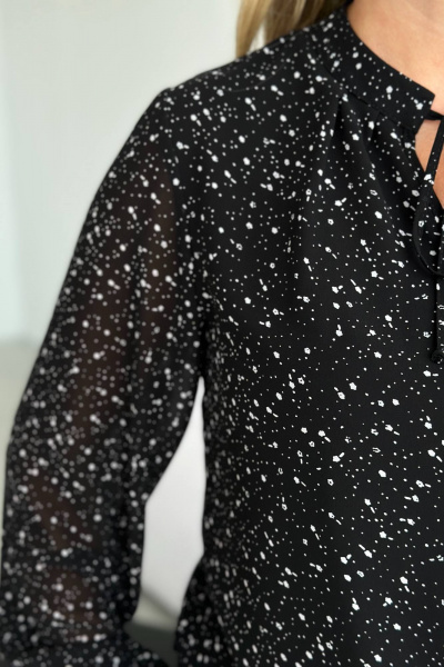 Блуза свободная с рюшами из шифона и базы для офиса LindaLux 812 созвездие - фото 7