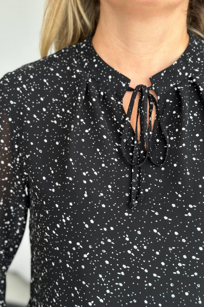 Блуза свободная с рюшами из шифона и базы для офиса LindaLux 812 созвездие - фото 6