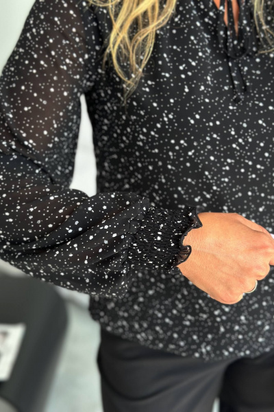 Блуза свободная с рюшами из шифона и базы для офиса LindaLux 812 созвездие - фото 5