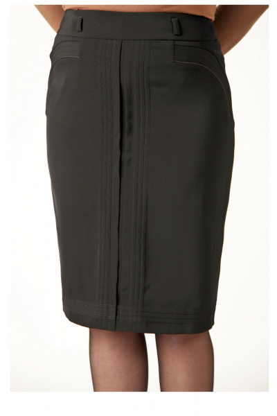 Юбка из текстиля с классическим кроем и потайной застёжкой Klever 404 черный - фото 1