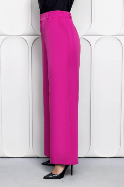 Брючный костюм с широкими брюками и приталенным пиджаком Gold Style 2610 темно-розовый - фото 9