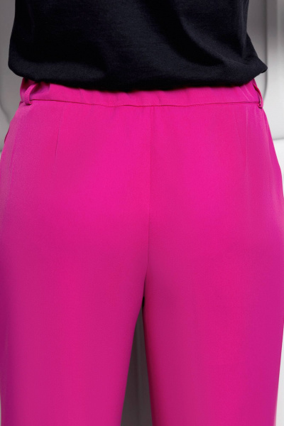 Брючный костюм с широкими брюками и приталенным пиджаком Gold Style 2610 темно-розовый - фото 7