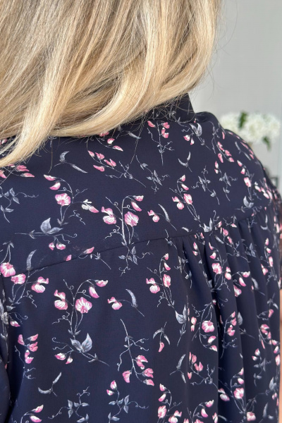 Летняя шифоновая блузка blue с коротким рукавом LindaLux 812/1 барбарис - фото 6