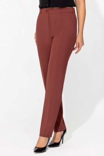 Костюм женский брючный деловой из текстиля plus size Gold Style 2665 - фото 6