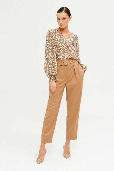 Брюки бежевые универсальные для демисаона Noche mio 4.865 - фото 1