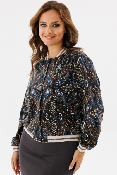 Жакет и юбка трикотажные стиль спорт-шик Angelina & Сo 1147 - фото 8