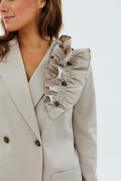 Жакет деловой прямой силуэт на подкладке Angelina & Сompany 1150 - фото 7