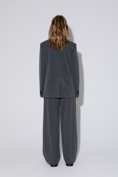 Костюм-двойка с свободным жакетом и брюками-палаццо PiRS 5373 серый - фото 11