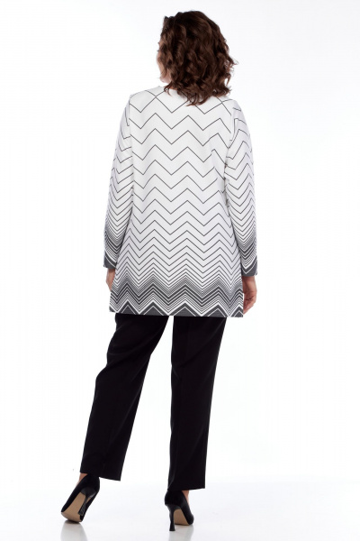 Демисезонный трикотажный блузон с разрезами и брошей Abbi 4048 - фото 15