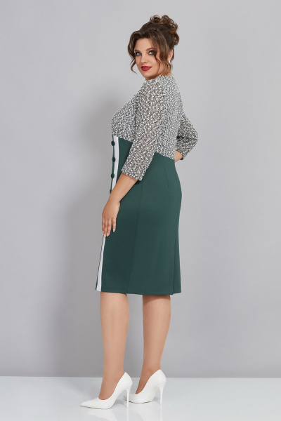 Демисезонное трикотажное платье с декоративными элементами Mira Fashion 5458 - фото 2