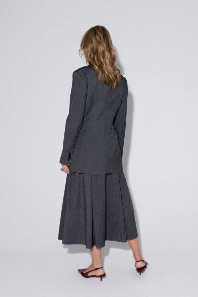 Жакет, юбка PiRS 5414 серый - фото 4