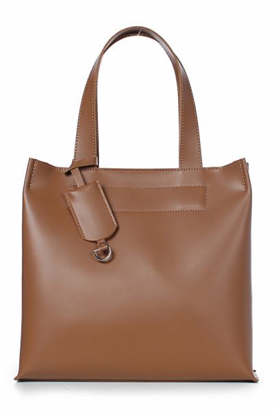 Классическая кожаная сумка с краями в обрезку Galanteya 21620.22с2872к45 рыжий - фото 2