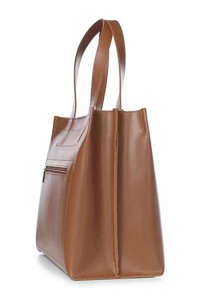 Классическая кожаная сумка с краями в обрезку Galanteya 21620.22с2872к45 рыжий - фото 4