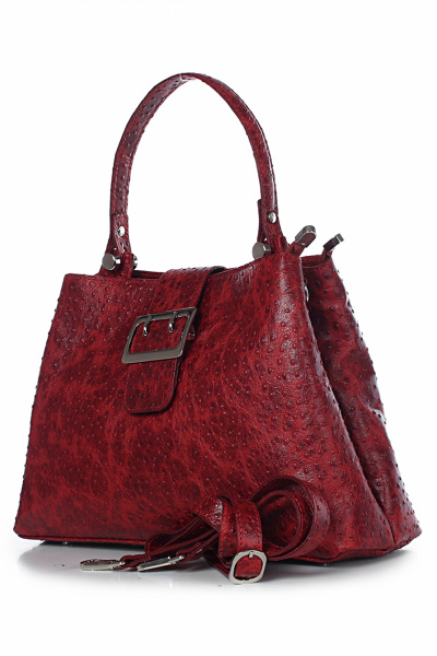 Кожаная сумка на два отделения с ремнями и карманами Galanteya 43522.23с873к45 красный - фото 1