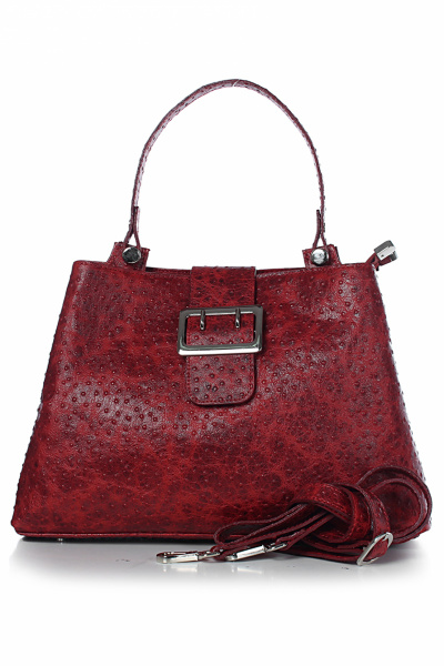 Кожаная сумка на два отделения с ремнями и карманами Galanteya 43522.23с873к45 красный - фото 2