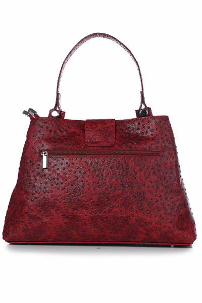 Кожаная сумка на два отделения с ремнями и карманами Galanteya 43522.23с873к45 красный - фото 3